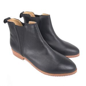 NISOLO Eva Black Leather Everyday Chelsea Boots Ankle Women's 9 #6761734
